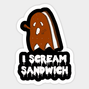 I Scream Sandwich! Cute and Spooky Ice Cream Sticker